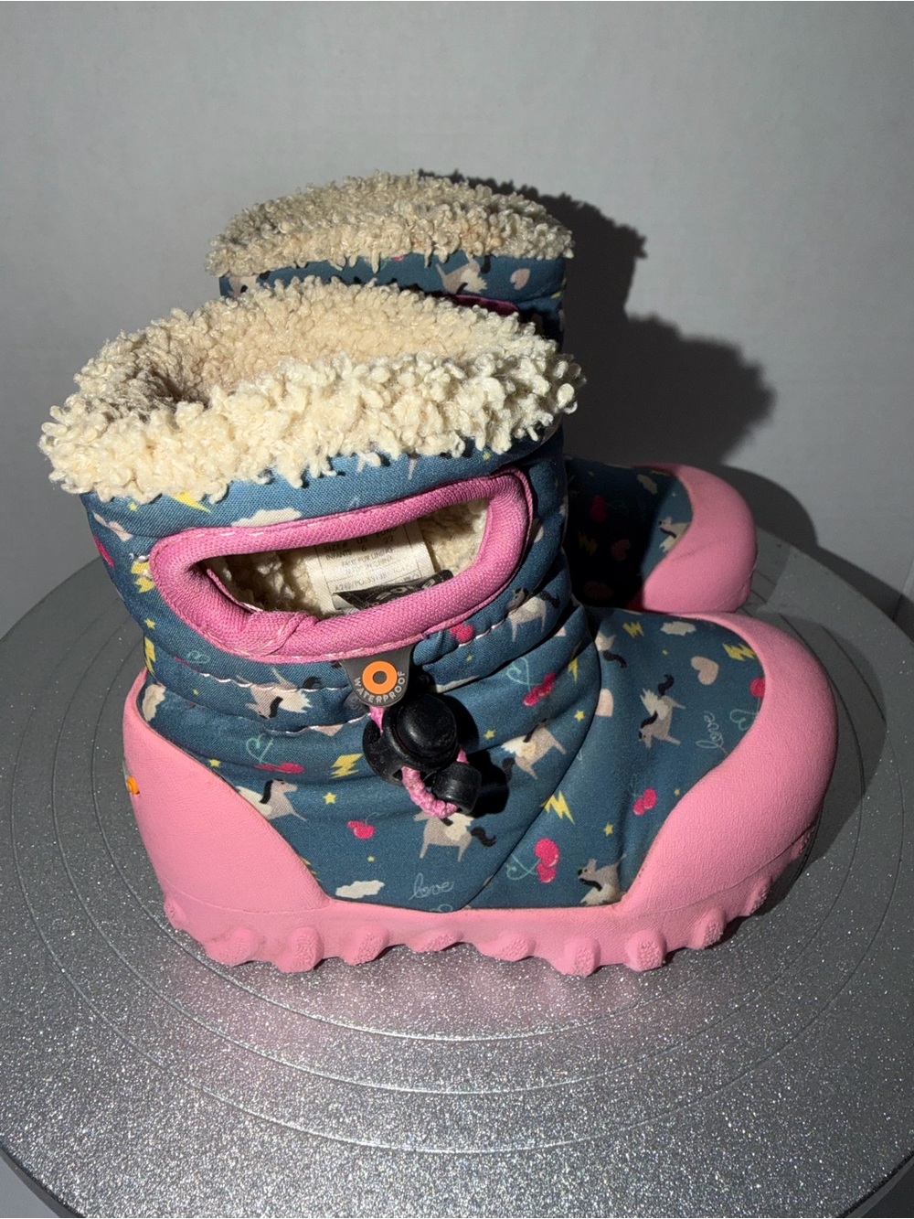 Bogs Rebound  Pegasus Hearts Boots Cozy Lined Boots Sz Infant 6